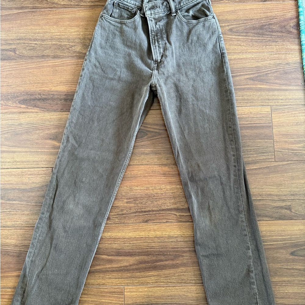 Abercrombie & Fitch 90s straight ultra high rise Brown jeans
